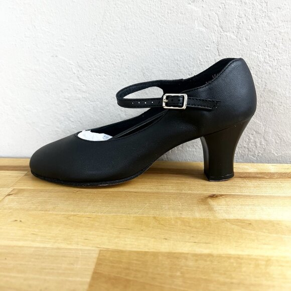 Capezio 2" Student Footlight 650 Dance Shoe Heel Black Women's Size 4 - Picture 1 of 10